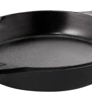 Utopia Kitchen Cast Iron Frying Pan 12 Inch, Cast Iron Chefs Pan, Pre Seasoned Skillet, Safe Grill Cookware for Indoor & Outdoor Use, Black
